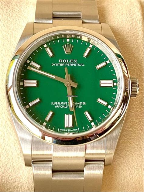 rolex oyster perpetual green dial 36|Rolex Oyster Perpetual color chart.